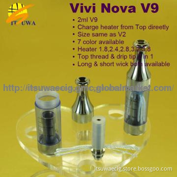 Best selling products  vivi nova v9,new tank clear atomizer e cigarett